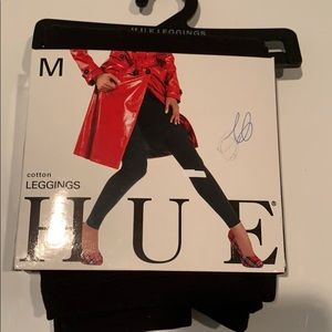 Hue 100% cotton black leggings